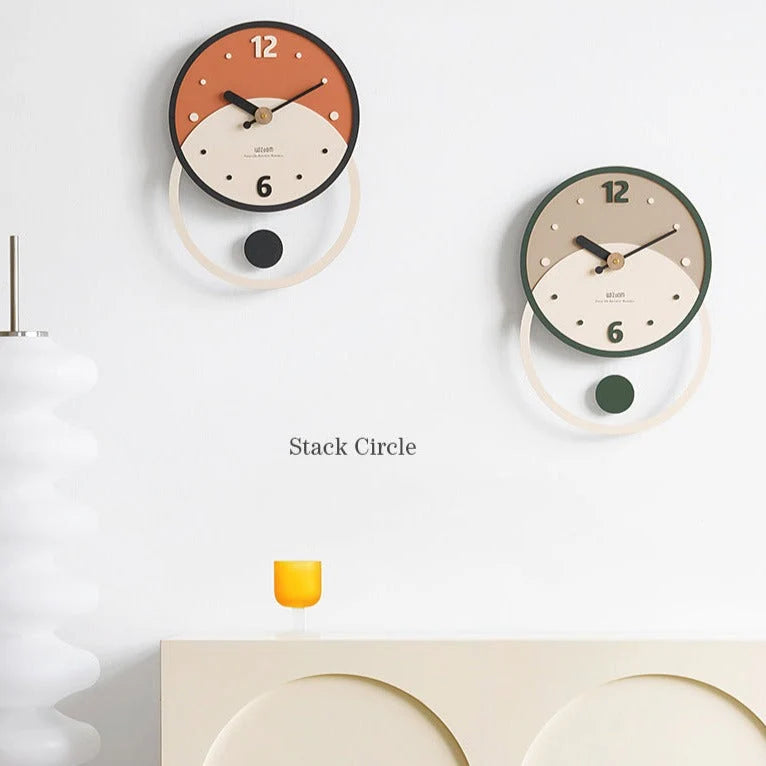 Wall Clock | Walnut & Acrylic Silent Sweep | 28 x 40 cm