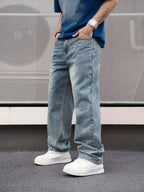 Men’s Jeans | Loose Fit & Wide Leg | Vintage Blue Wash