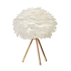 Table Lamp | Feather Design & Soft Diffused Glow