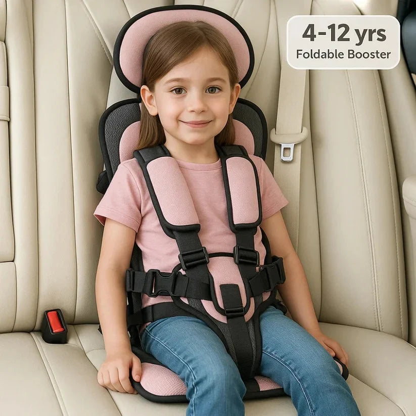 Child Travel Seat | Foldable & Ultra-Light 5-Point Safety Harness