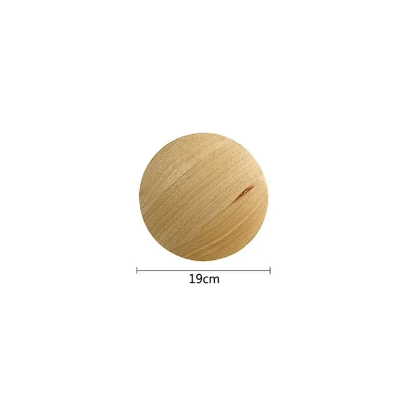 Wall Lamp | Solid Wood & Linen Shade Energy-Efficient LED | 21 x 25 cm