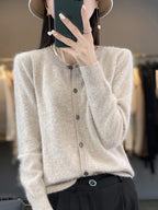 Cardigan | Mink Cashmere Lightweight & Soft | Relaxed Fit