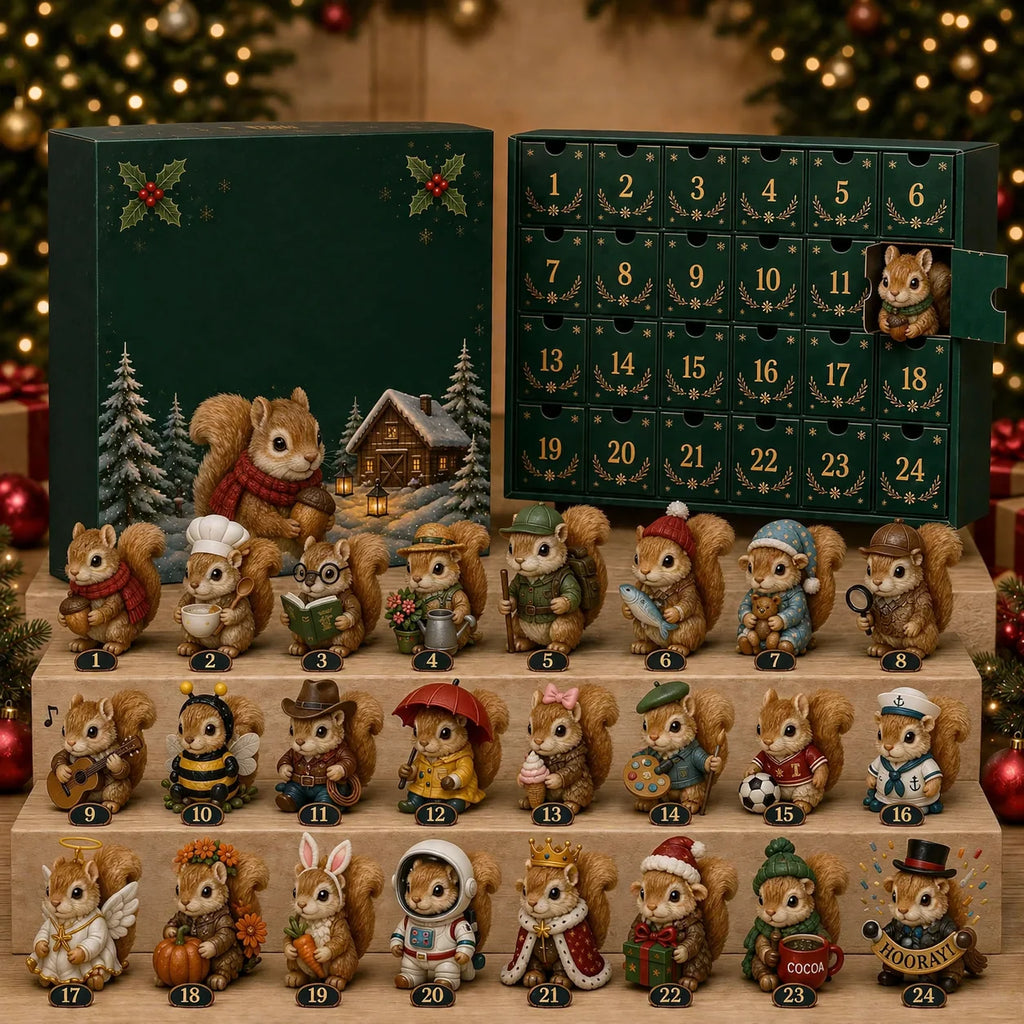 Advent Calendar | Acrylic Animal Design | 26 x 18 x 3 cm