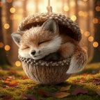 Christmas Tree Ornament | Acrylic Woodland Animal Acorn Design