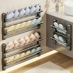 Shoe Rack | Wall-Mounted & Integrated Drainage | Mounting Hardware Included