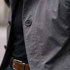 Men's Trench Coat | Pointed Collar & Button Front Closure