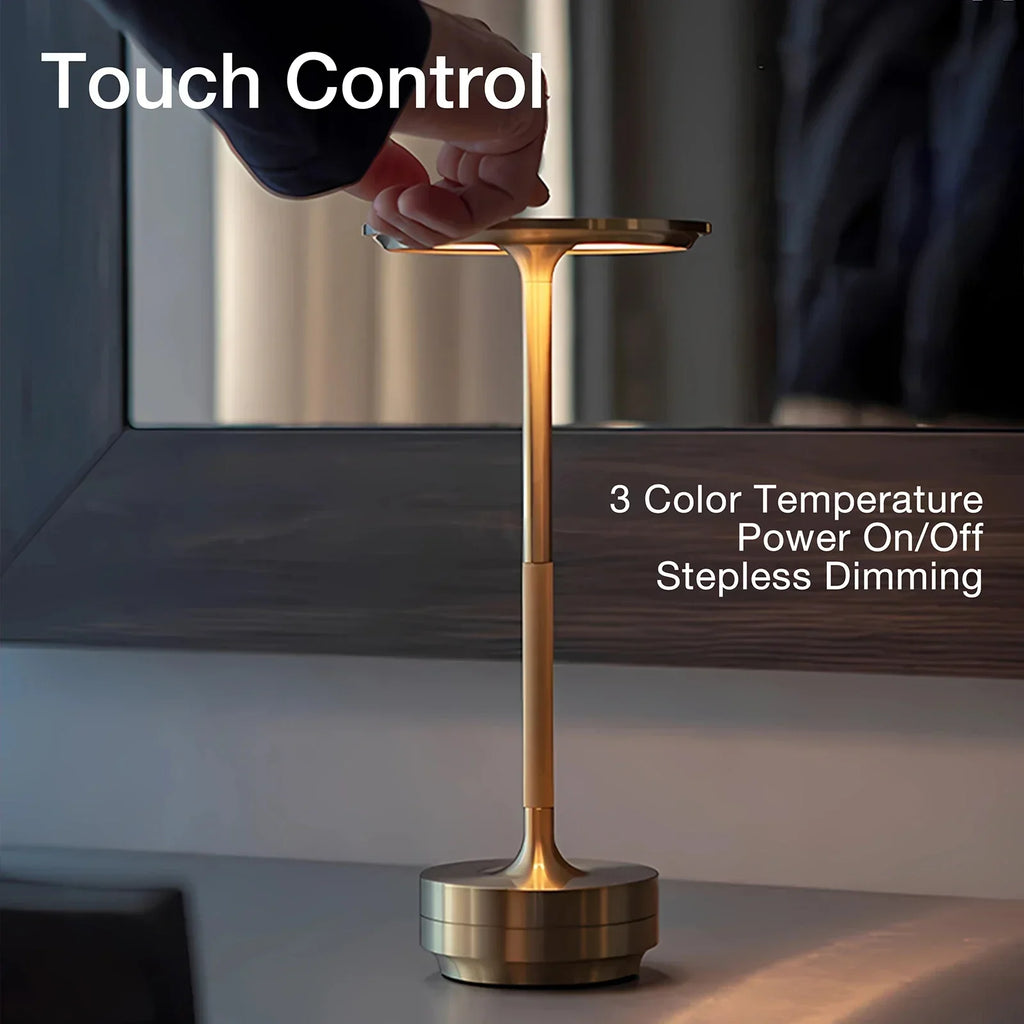 Table Lamp | Rechargeable Dimmable LED & Touch Control | IP66 Waterproof
