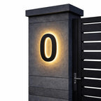 House Number Sign | LED Backlit & IP68 Waterproof | Stainless Steel & Acrylic