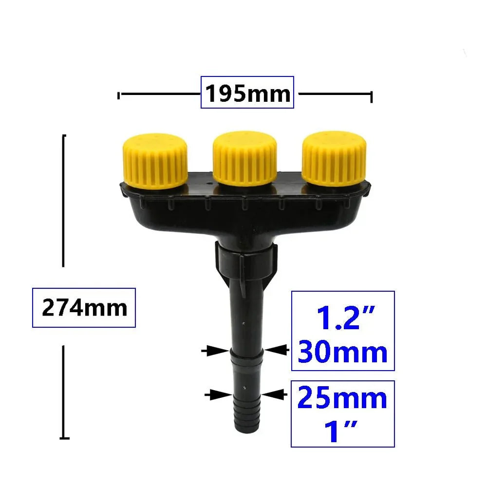 Sprinkler Nozzle | Wide Coverage & Fits 1"/1.2" Hoses