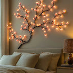 LED Light Branch | USB-Powered Warm Glow & 8 Light Modes
