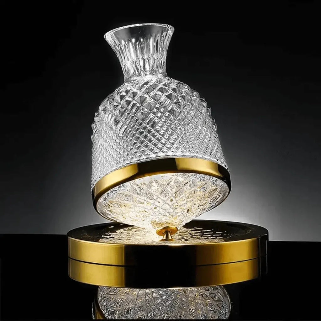 Wine Decanter | Lead-Free Crystal & 360° Rotating Base | 1.5 L