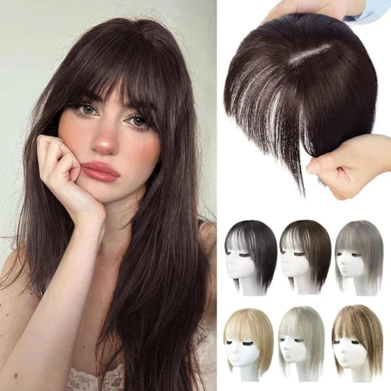 Hairpiece With Bangs | Natural-Looking Synthetic Hair & Added Volume
