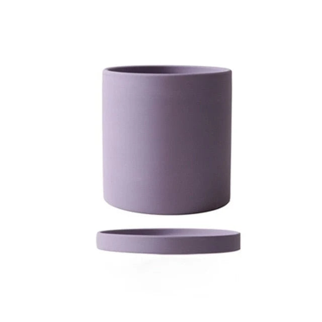 Plant Pot | Matte Glazed Ceramic, Matching Saucer & Drainage Hole
