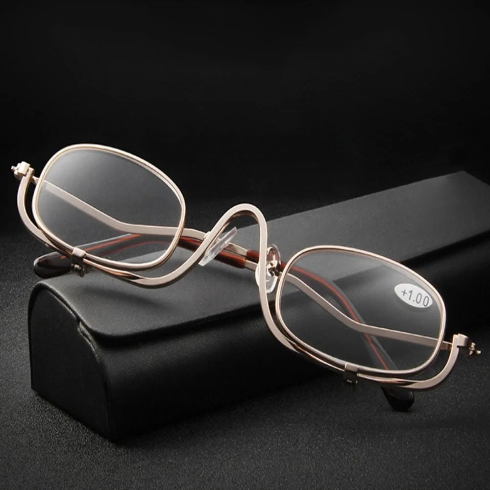 Reading Glasses | Flip-Down Makeup Design & Lightweight Frame | 1.0x–4.0x Magnification