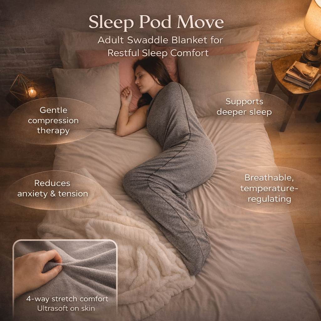 Adult Swaddle Blanket | Breathable Full-Body Wrap | Gentle Compression