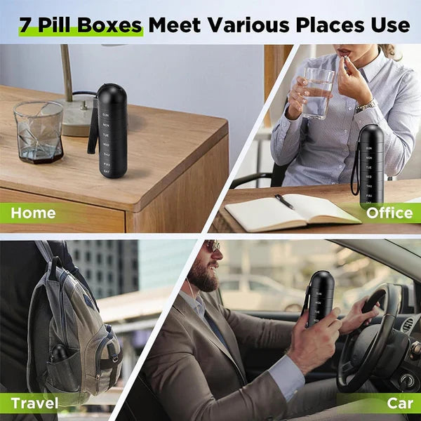 Pill Organizer | Modular Aluminum & Waterproof O-Ring | 7-Day