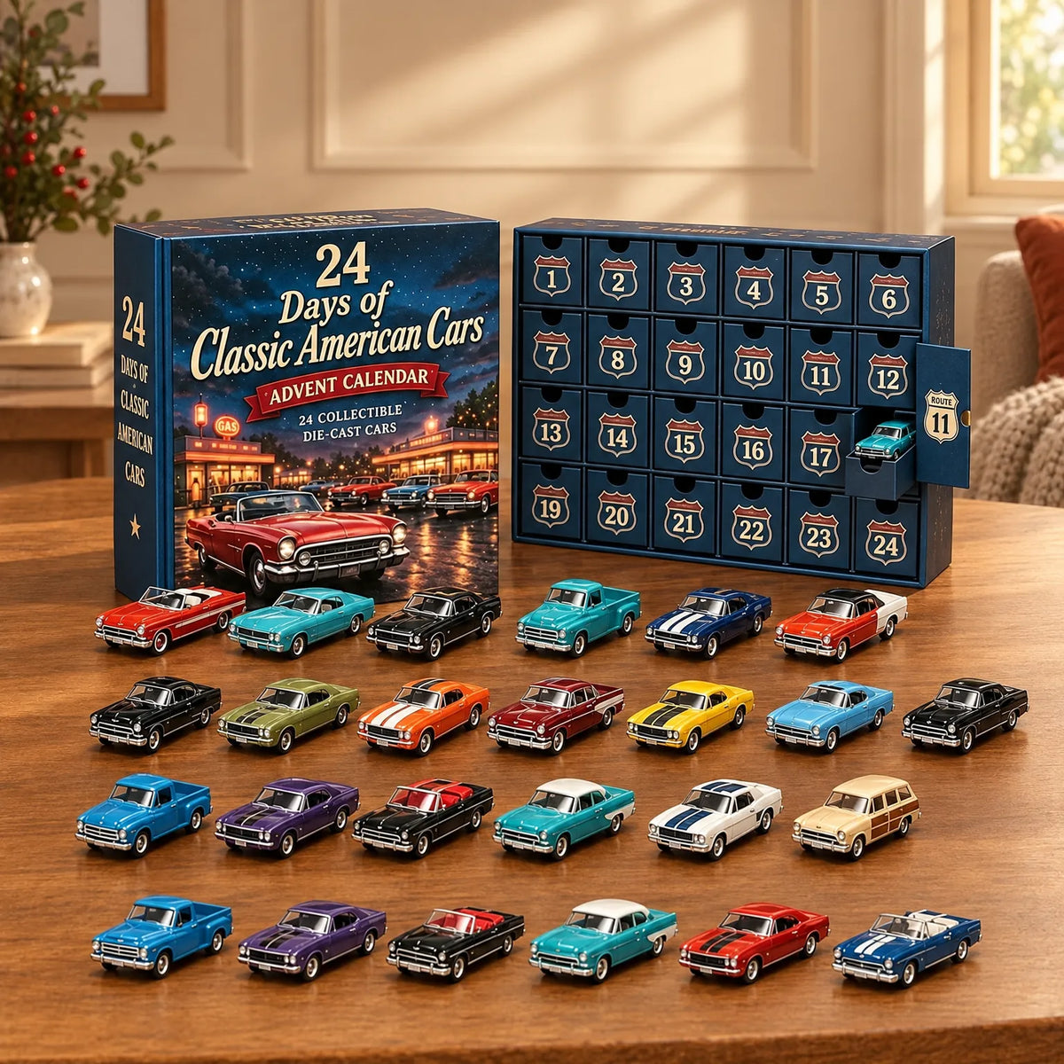 Vehicle Advent Calendar | Die-Cast Miniature Models | 24 Vehicles