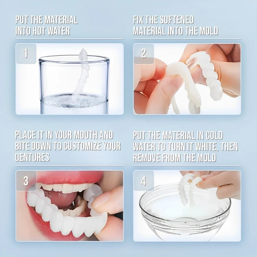 Clip-On Veneers | Instant Natural-Looking & Comfortable | Upper & Lower