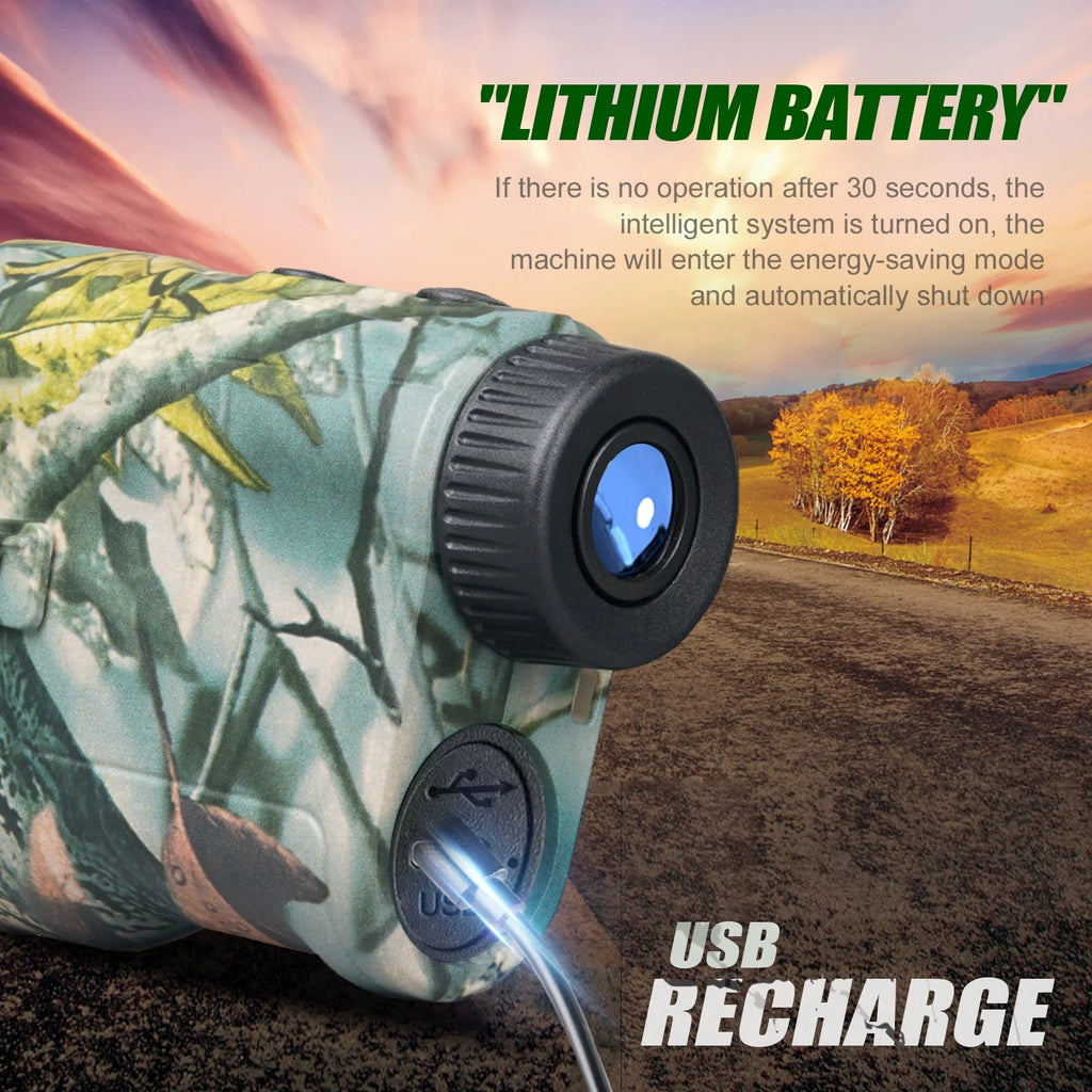 Hunting Rangefinder | 1000-Yard Precision & 6.5X Optics | USB-C Rechargeable