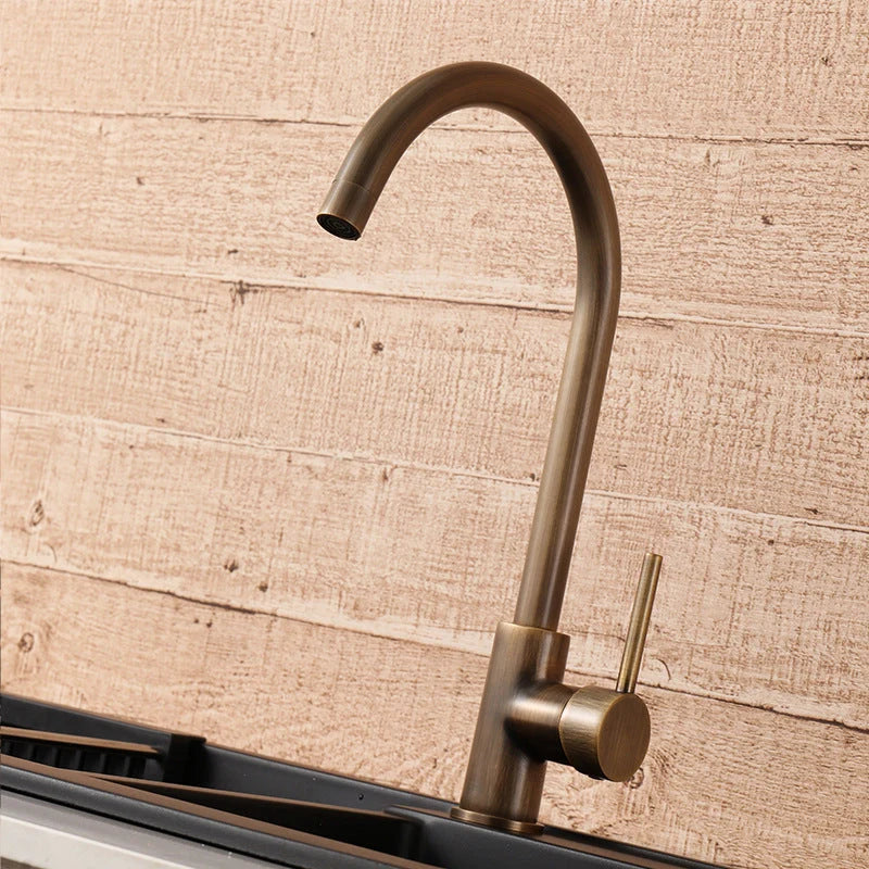 Kitchen Faucet | 360° Swivel Spout & Single-Lever Control | 304 Stainless Steel