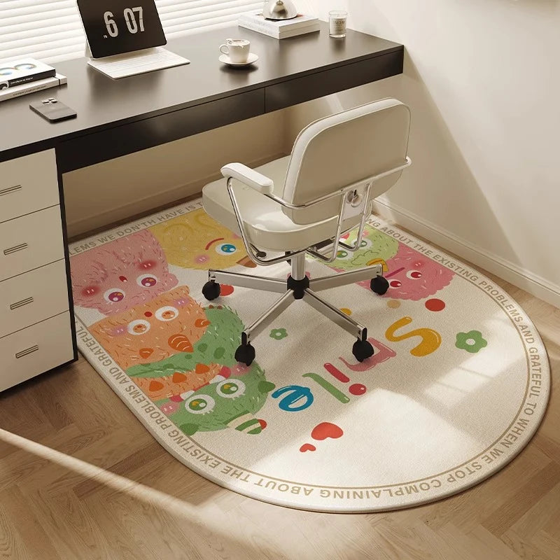 Office Carpet Mat | Ergonomic Soft Fabric & Non-Slip Backing