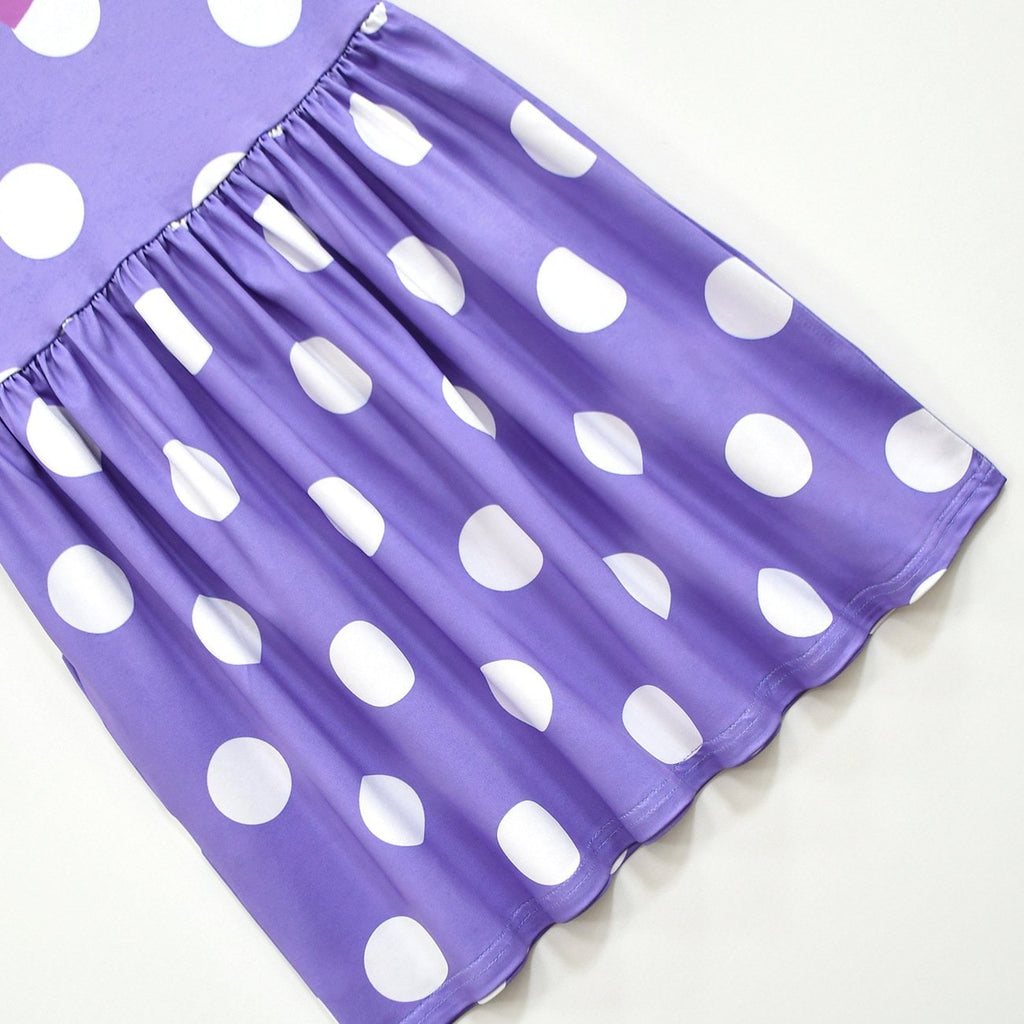 Kids Costume Dress | Polka Dot Print & Ruffle Sleeves
