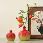 Vase | Pomegranate-Inspired Sculptural & Hand-Shaped | For Dried Flowers
