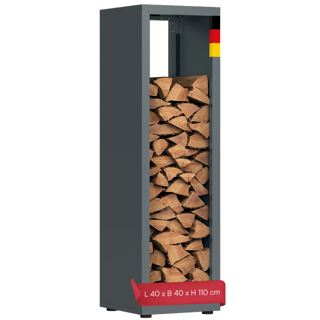 Firewood Rack | Galvanized Steel & Weather-Resistant | Adjustable Feet
