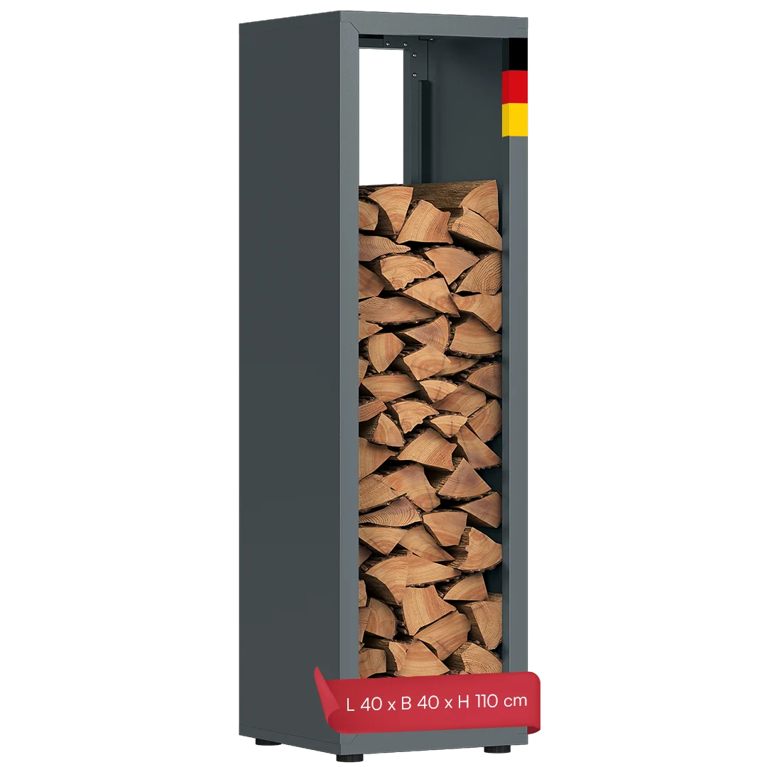 Firewood Rack | Galvanized Steel & Weather-Resistant | Adjustable Feet