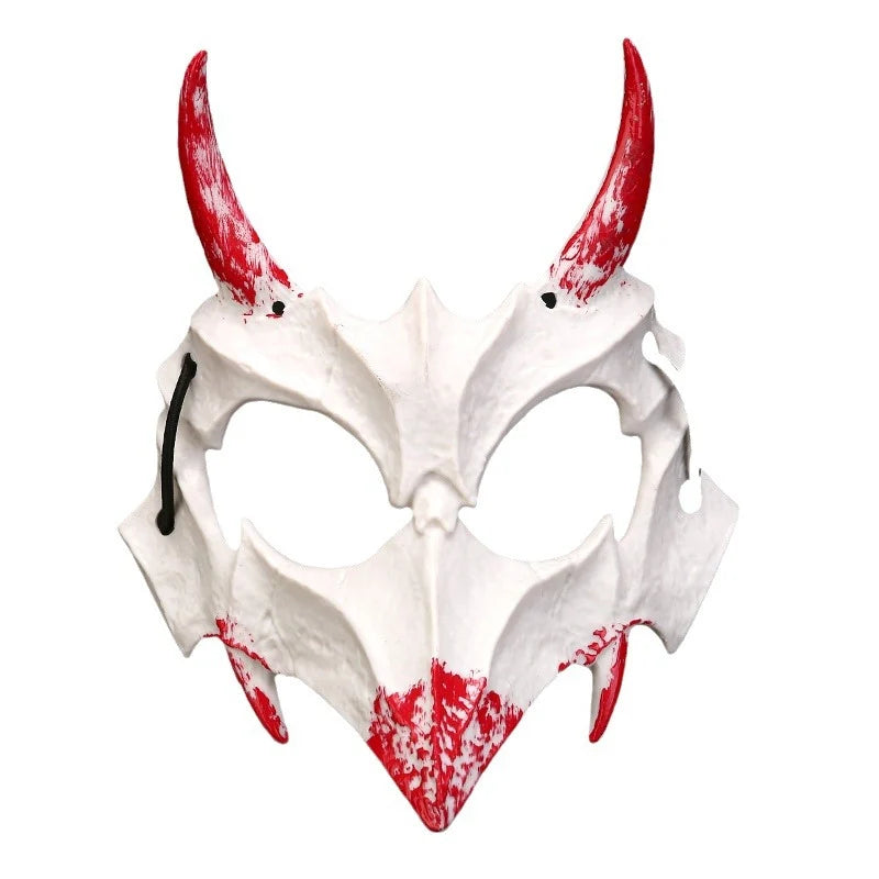 Half-Face Costume Mask | Sculpted Fangs & Adjustable Strap