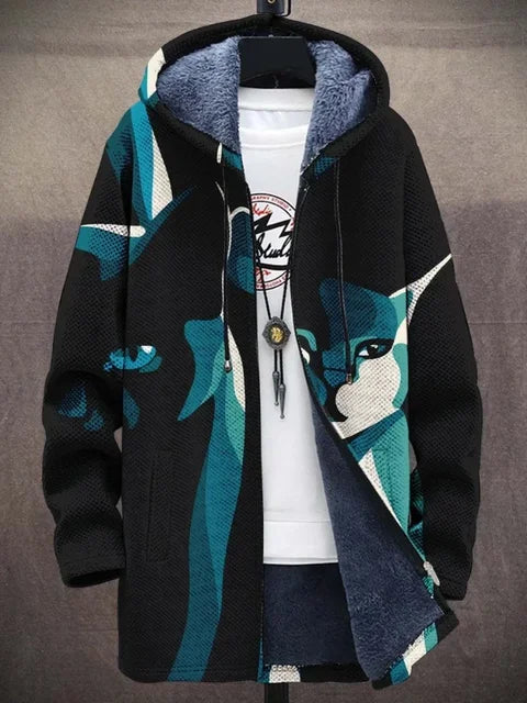 Women's Jacket | Artistic Print & Comfortable Warmth