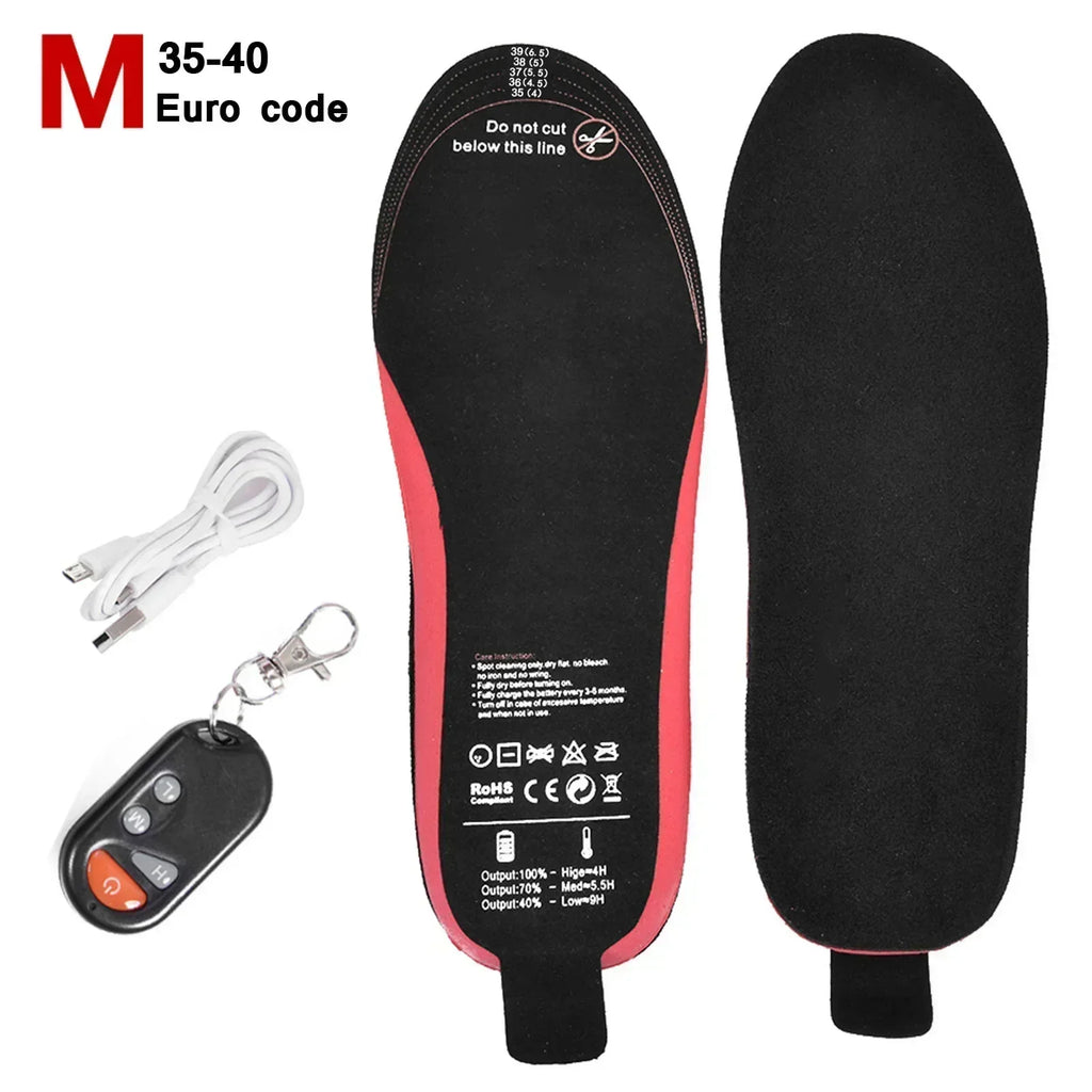 Heated Insoles | Rechargeable With Wireless Remote | 3 Heat Settings