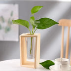 Flower Vase | Tubular Wooden Stand