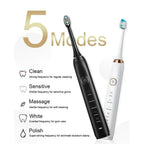 Electric Toothbrush | Sonic Cleaning & 5 Modes | 60-Day Battery