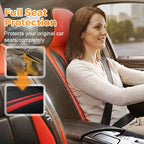 Front Car Seat Covers | PU Leather & Wipe-Clean | Universal Fit, Set of 2