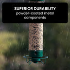 Bird Feeder | Squirrel-Proof & Weight-Activated Perch | 5-Pound Capacity