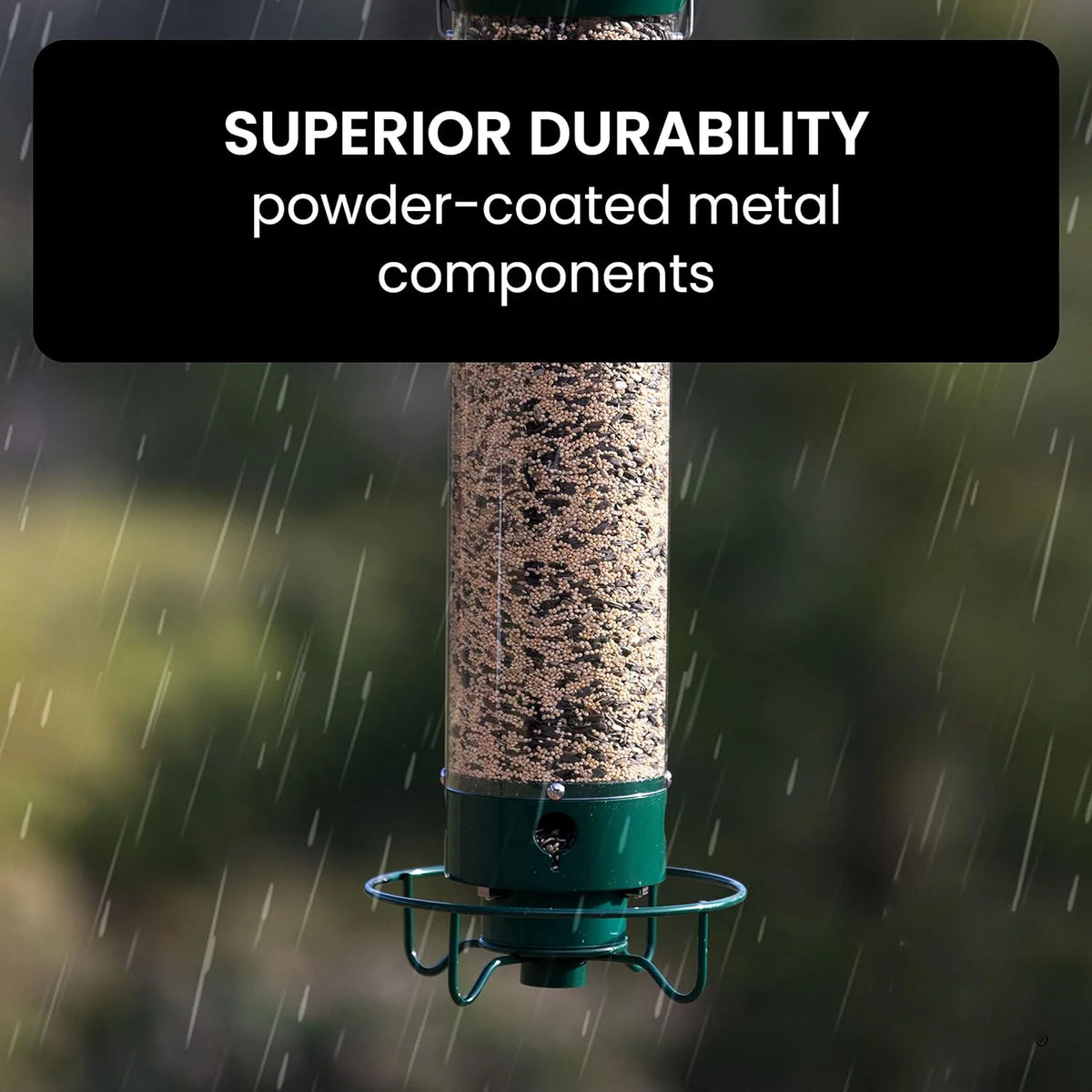 Bird Feeder | Squirrel-Proof & Weight-Activated Perch | 5-Pound Capacity