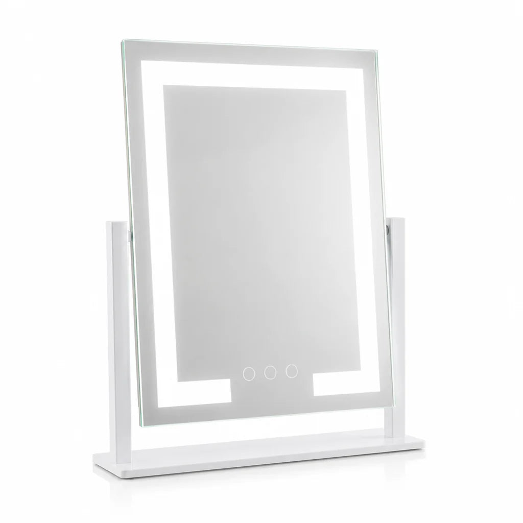 Makeup Mirror | Touch-Control LED Lighting | Removable 15× Magnifier
