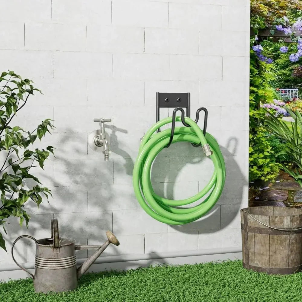 Garden Hose Holder | Sturdy Metal Wall-Mounted Kink-Free
