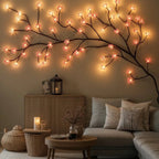 LED String Lights | Warm White & Soft Pink | USB-Powered | 72 LEDs, 1.6 m