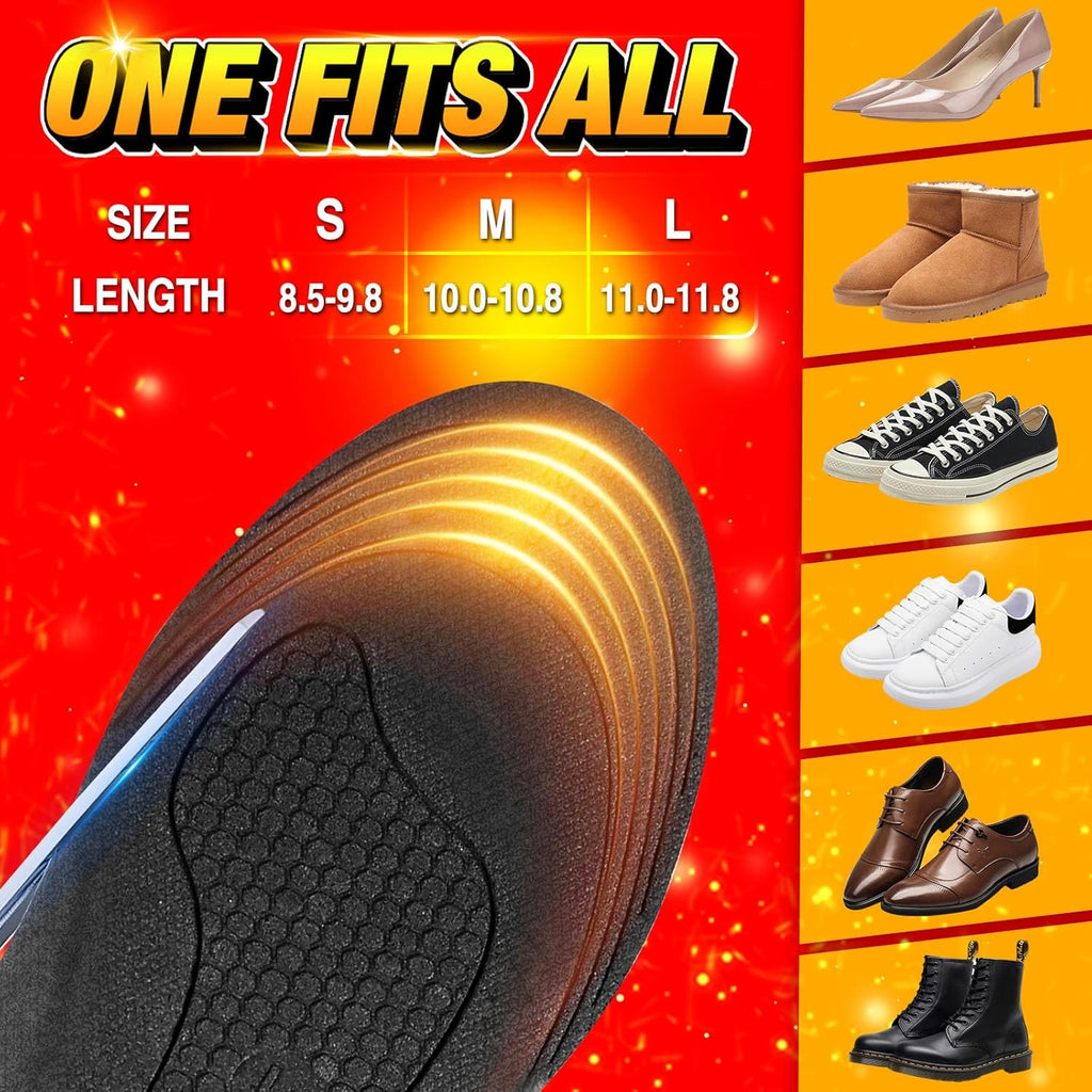 Heated Insoles | Rechargeable & Remote-Controlled | Up to 8 Hours