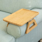 Sofa Armrest Tray | Adjustable, Non-Slip & Foldable | Fits Up To 35.5 cm