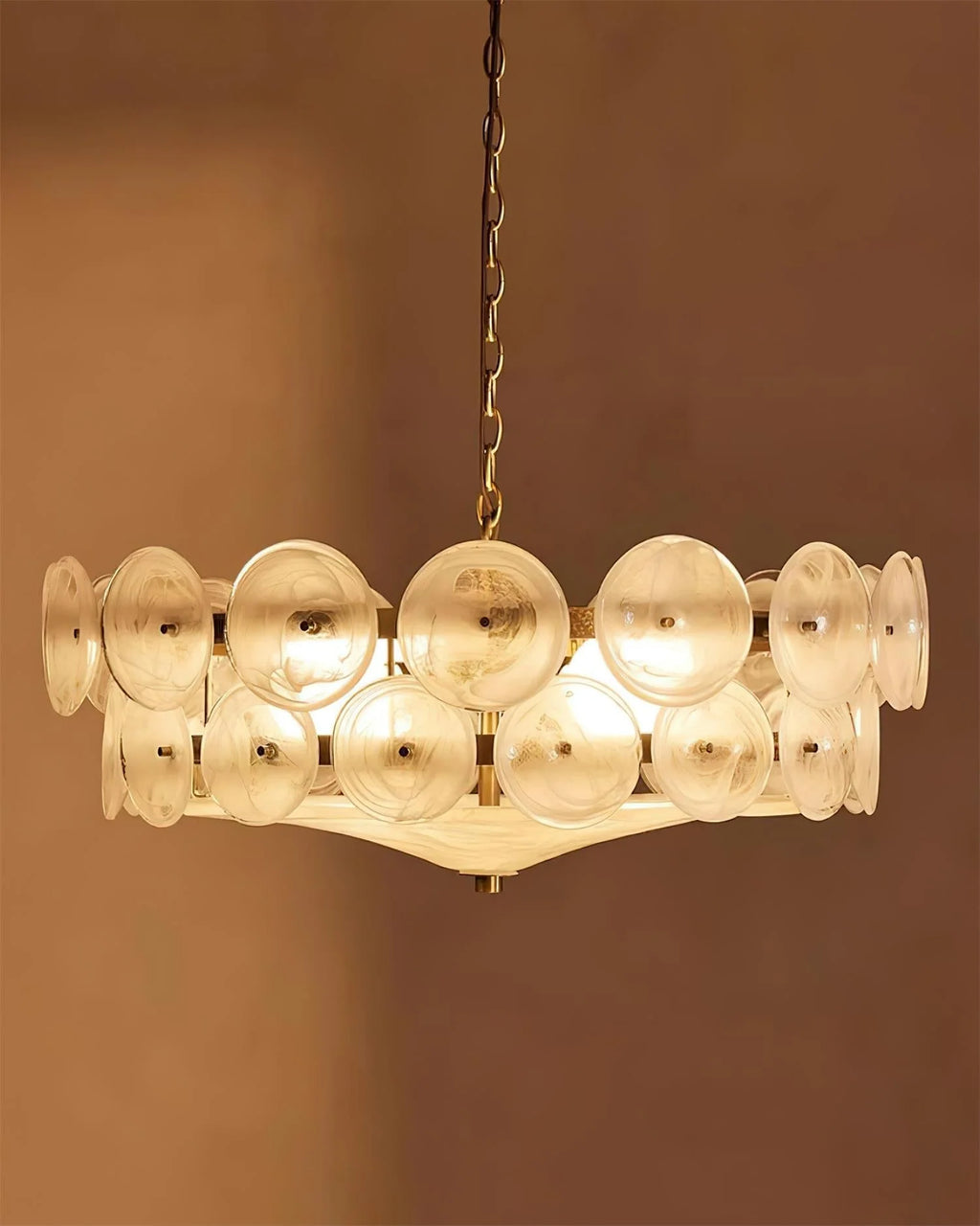 Ceiling Pendant Light | Metal & Glass | Dimmer Compatible