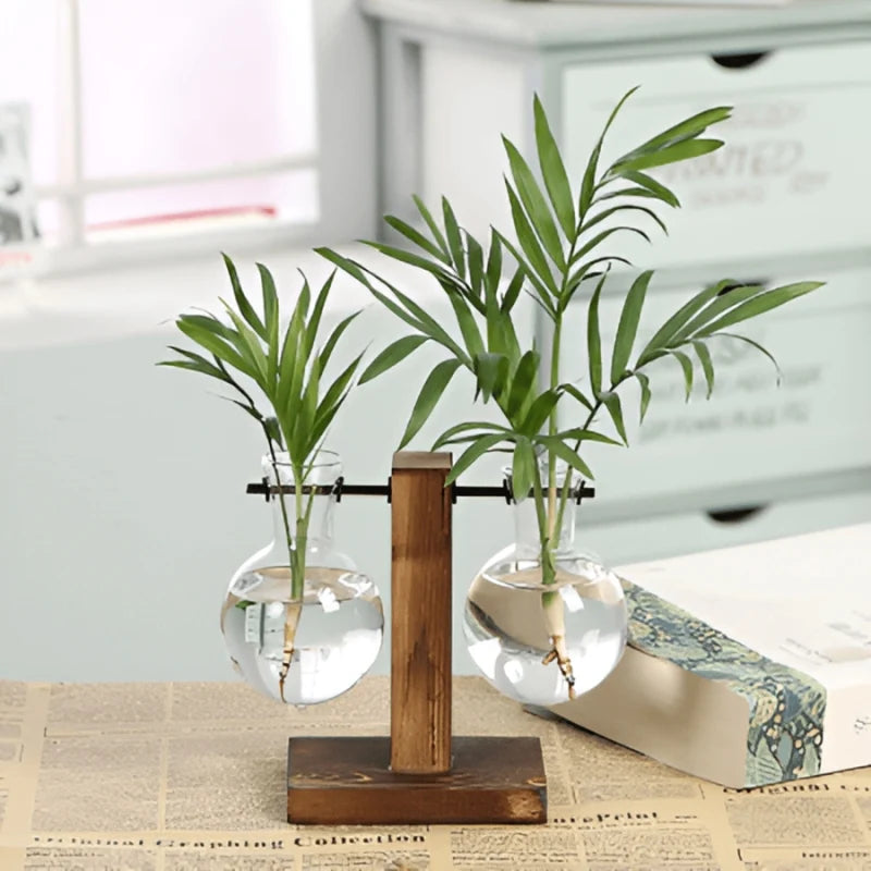 Tabletop Vase | Curved Base & Follower-Inspired Design | Brown
