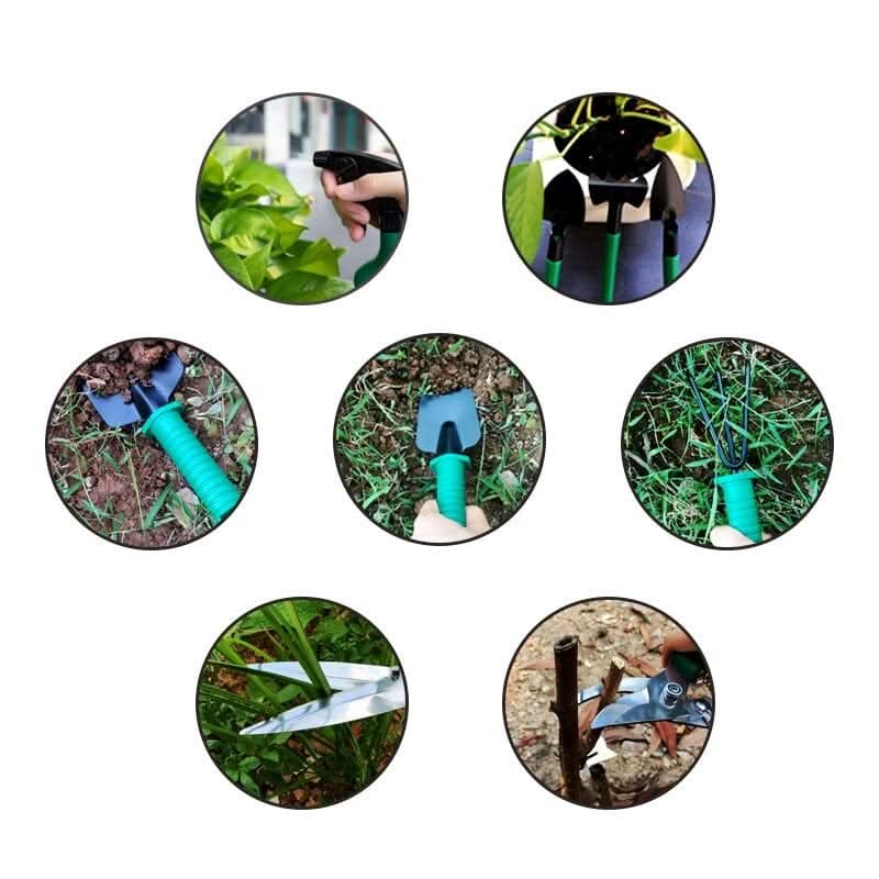 Garden Tool Set | Stainless Steel Heads & Ergonomic Handles | 10 Pieces