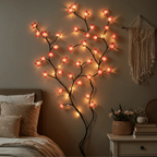 LED String Lights | Warm White & Soft Pink | USB-Powered | 72 LEDs, 1.6 m