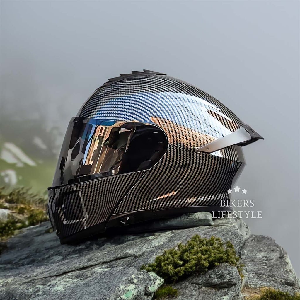 Motorcycle Helmet | Modular Flip-Up Dual Lens | DOT & ECE Certified