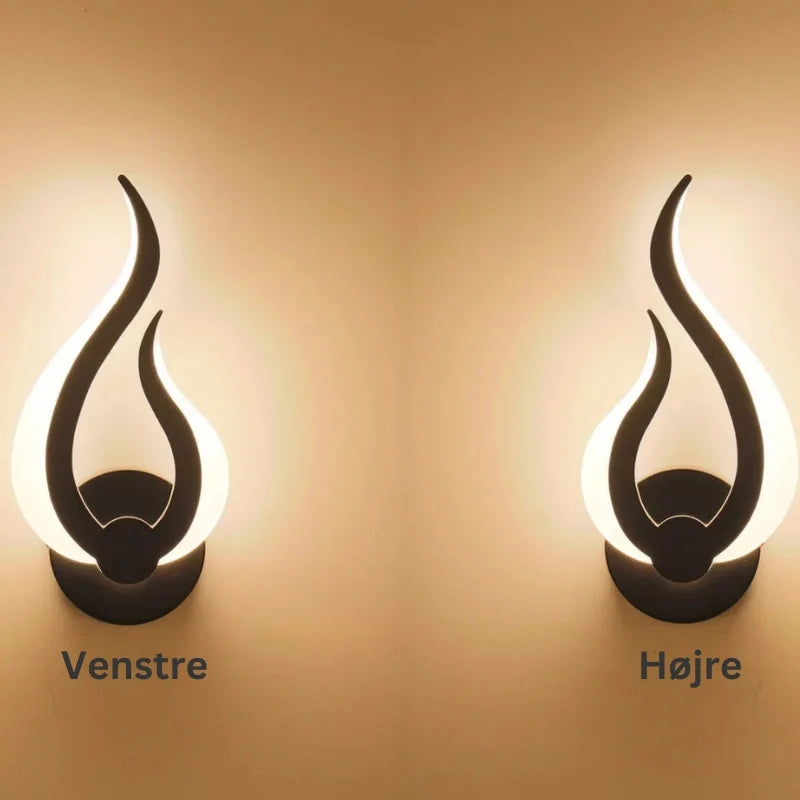 Wall Lamp | Flame-Shaped Flickering LED & Energy-Efficient | Gold & White Options