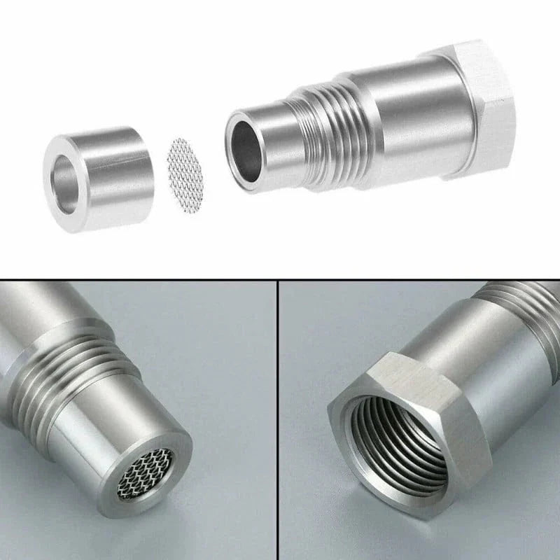 Oxygen Sensor Adapter | Integrated Mini Catalytic Converter & SS304 | M18×1.5 Thread