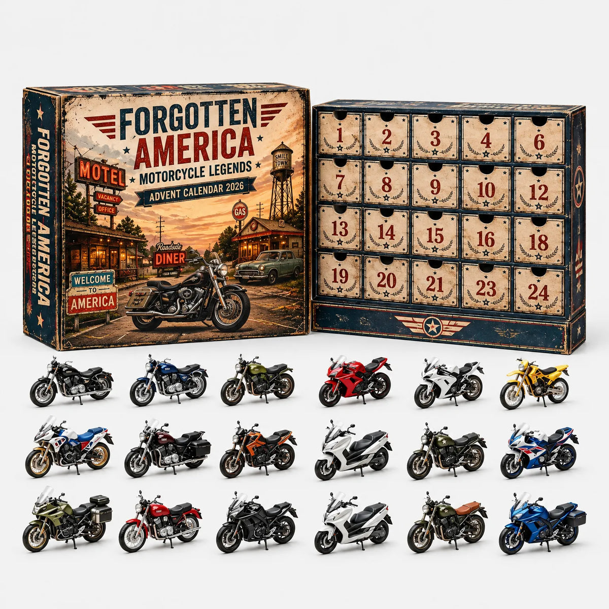 Vehicle Advent Calendar | Die-Cast Miniature Models | 24 Vehicles